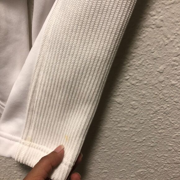 spyder jacket large core white women's sweater knit full zip fitted blue g1 - Picture 13 of 13